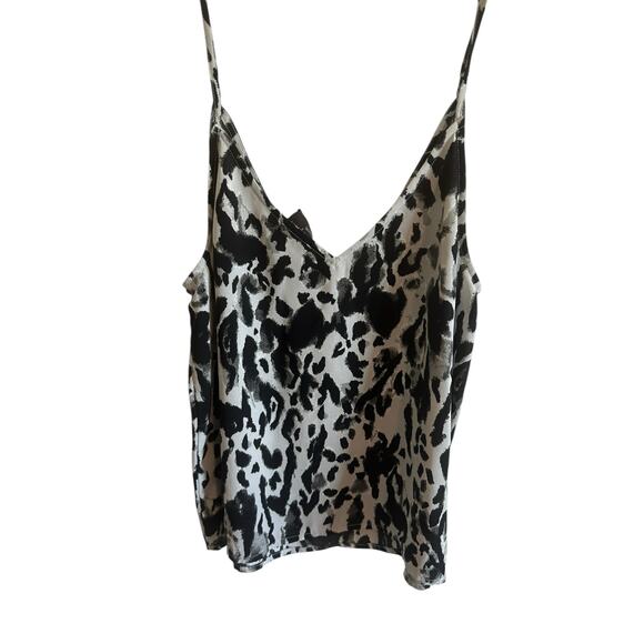 Free Press Women's Small Gray Black Leopard Print Sleeveless V-Neck Tank - Picture 8 of 10